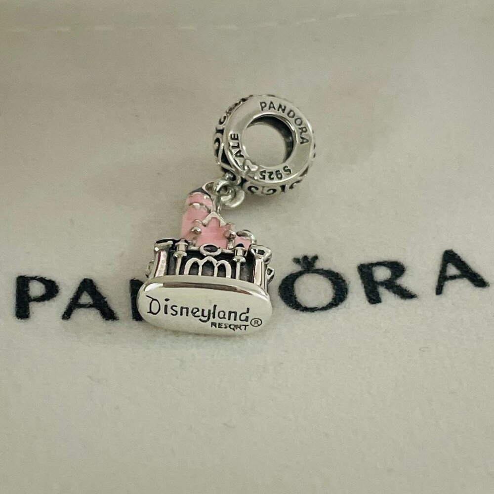 Pandora Pink and Silver Disneyland Castle Charm - Picture 4 of 5